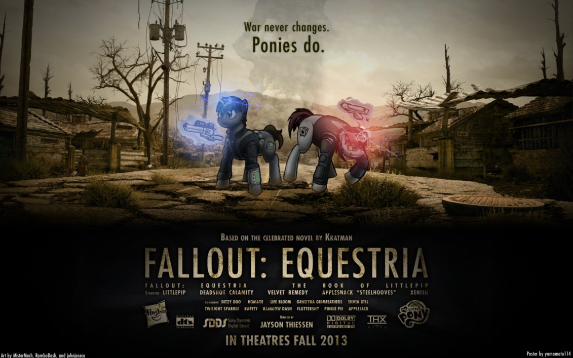 fallout equestria movie poster concept  