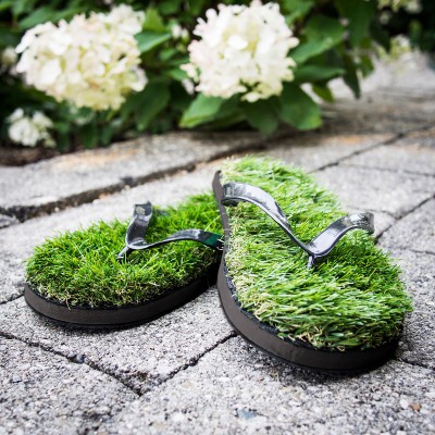 grass flip flop schwarz 1 3