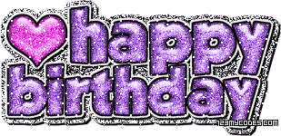 purple happy birthday