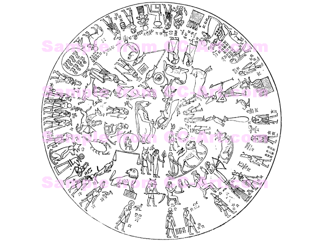 Egyptian zodiac from Denderah