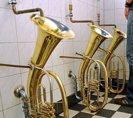Musical instrument urinals