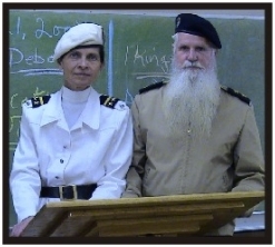 generals in front of chalkboard