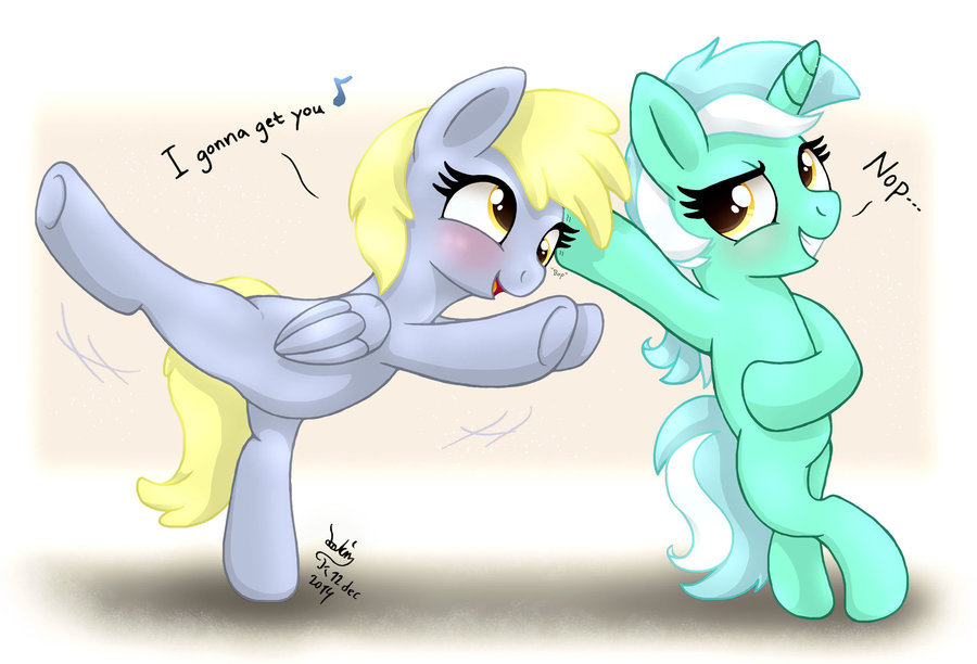 mlp fim   filly derpy and lyra have fun 