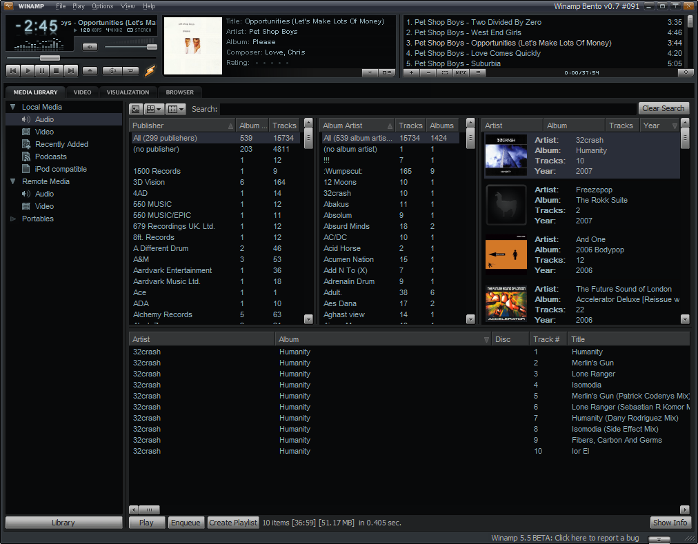 Bilder-Thread bento winamp 934