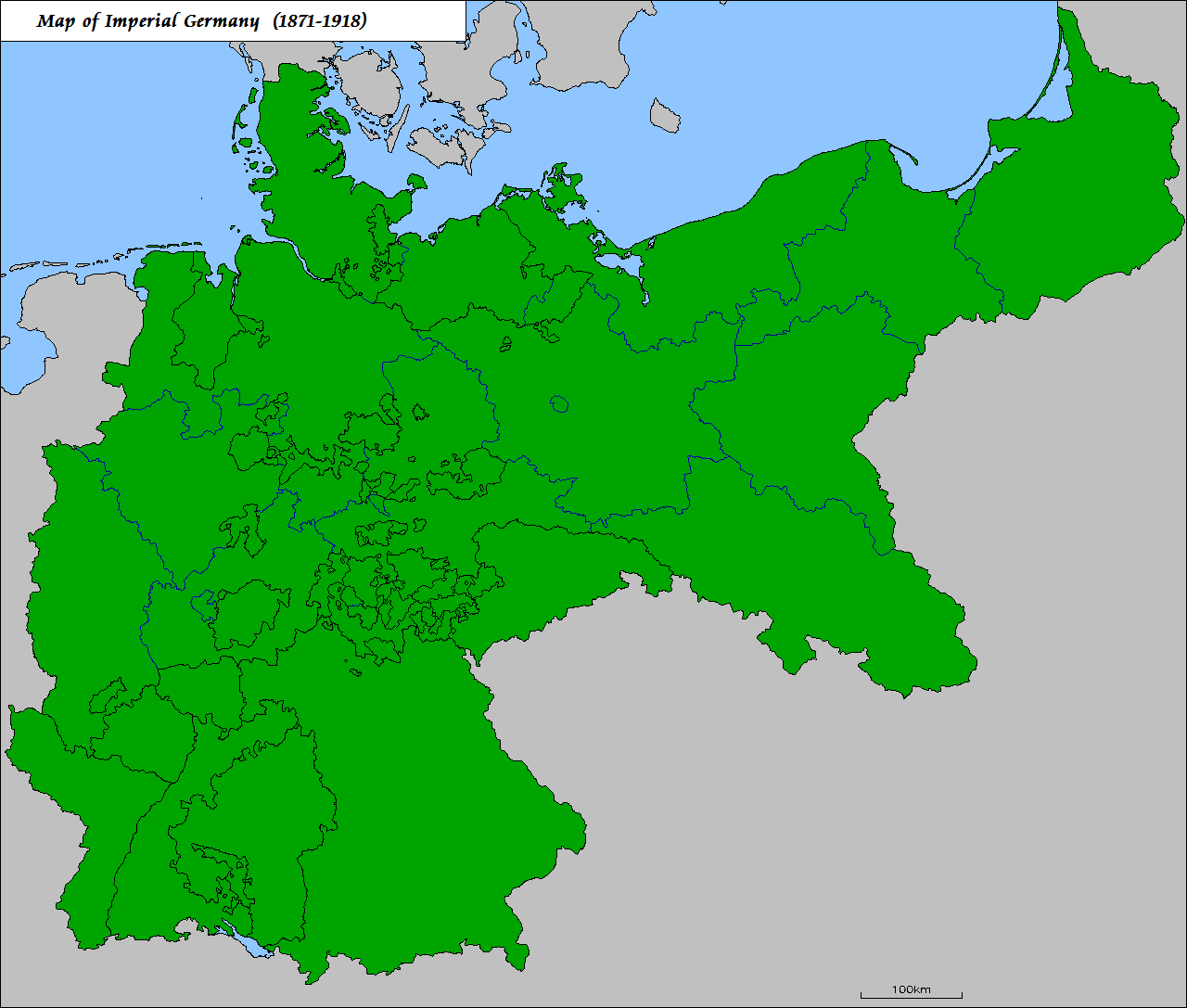 Map deutsches kaiserreich