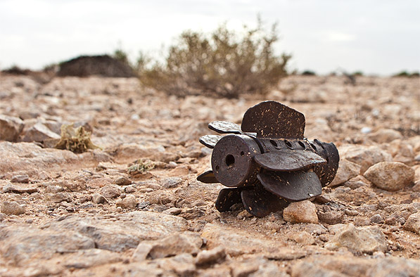 Tail fin mortar shell Western Sahara