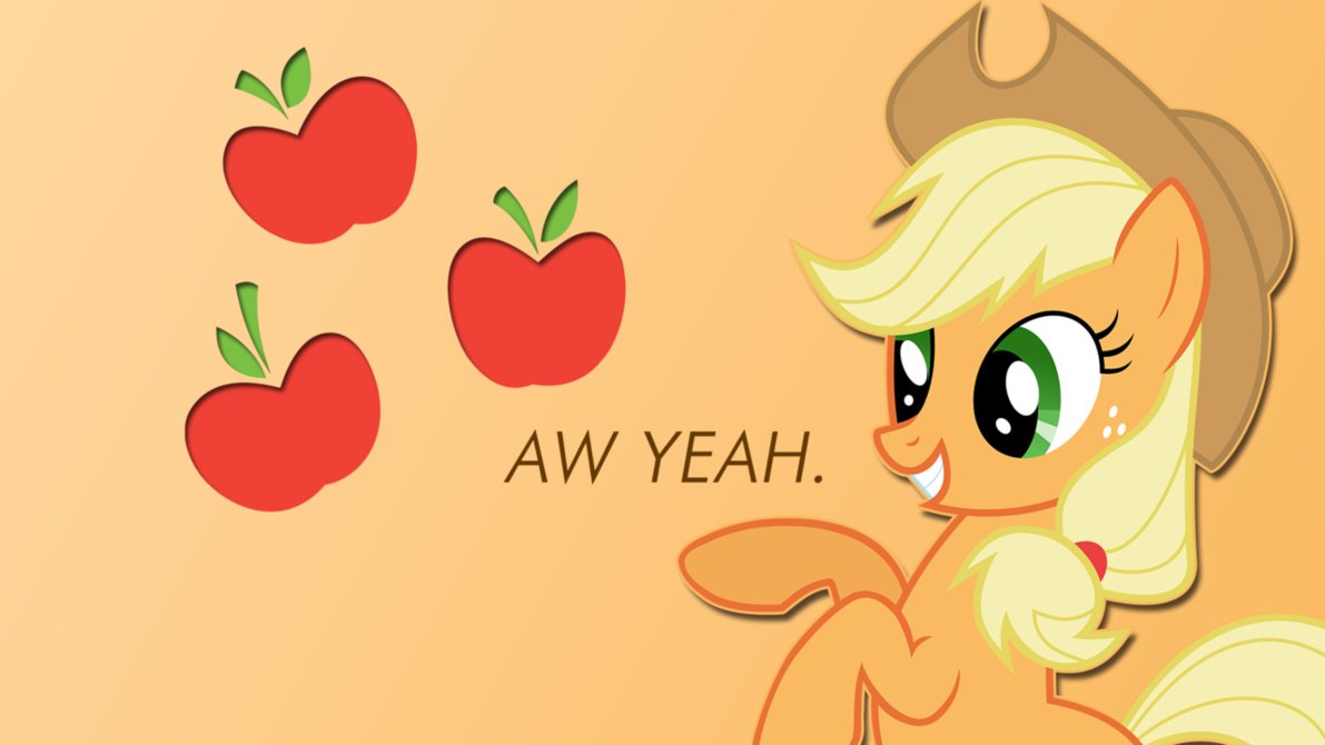 applejack wallpaper   aw yeah by apertur