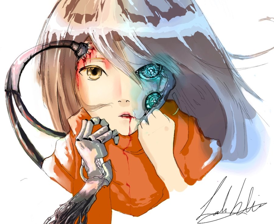 anime robot girl by lahhtoota-d3pvek8