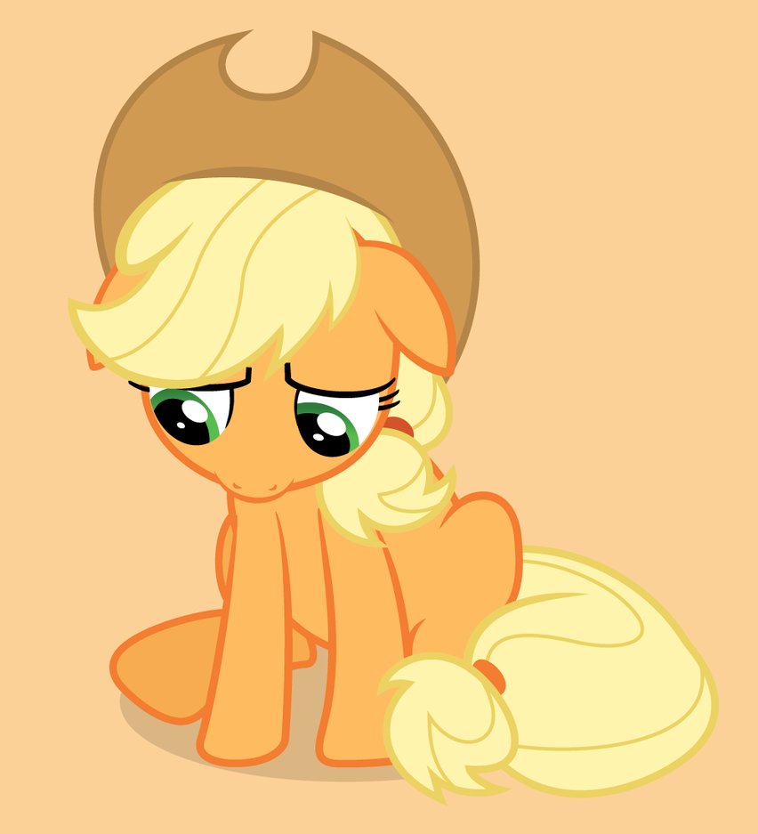 sad applejack by helgih-d4n6xhi