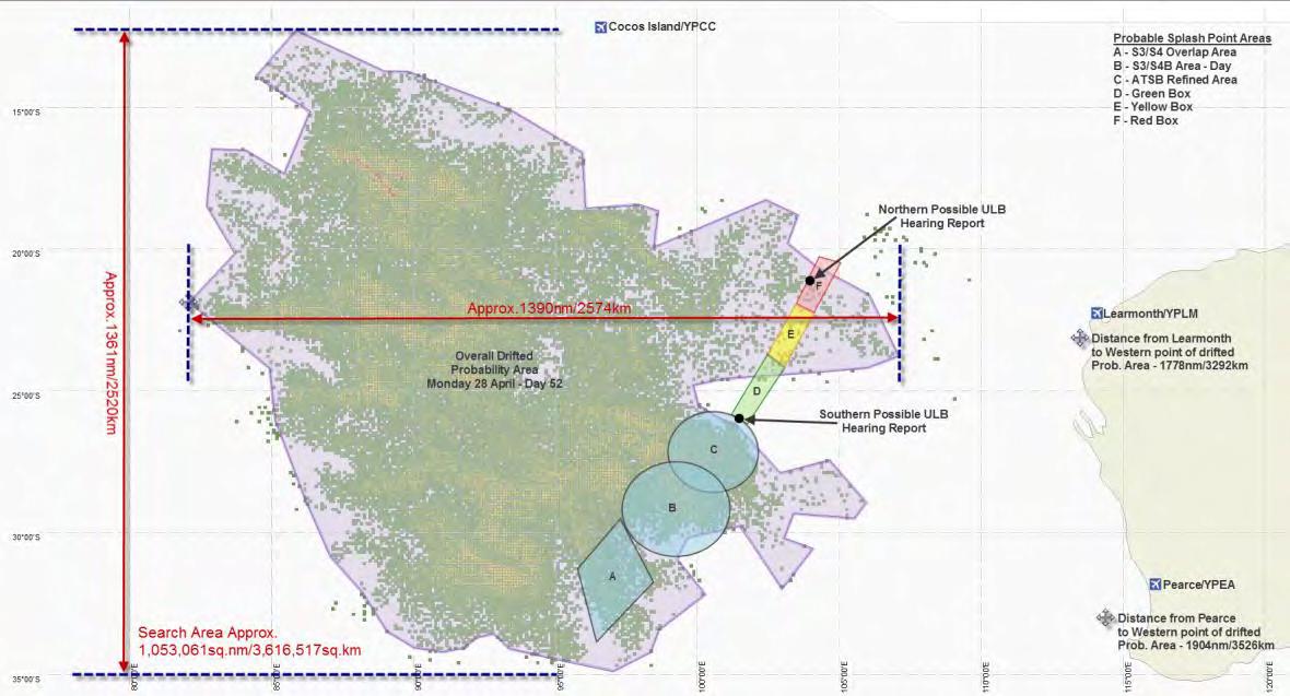 MH370 original and drifted search area.j