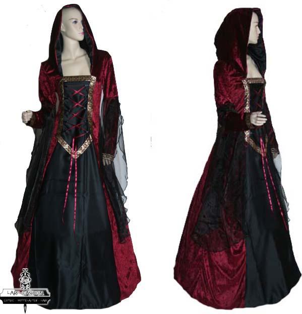 mittelalterkleid-halloween-weinrotschwar