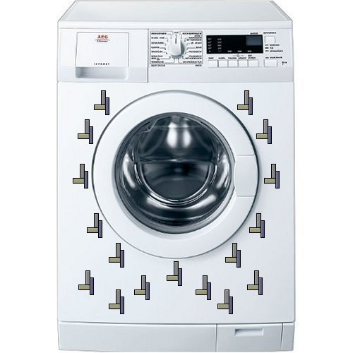 WuOUsi Waschmaschine Deko
