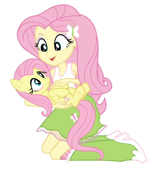 fluttershy boops herself by tiredbrony-d