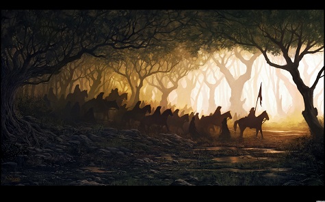 Bilder-Thread 18040-army-war-forest-horse t