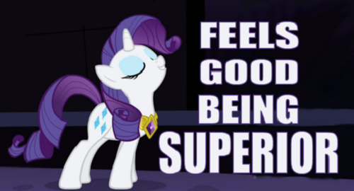 te17063 mlp rarity feels good being supe