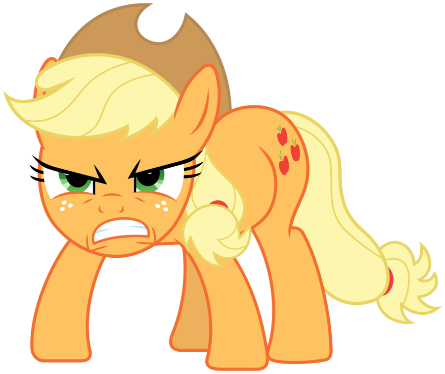 mlp  angry applejack    by maxmontezuma-