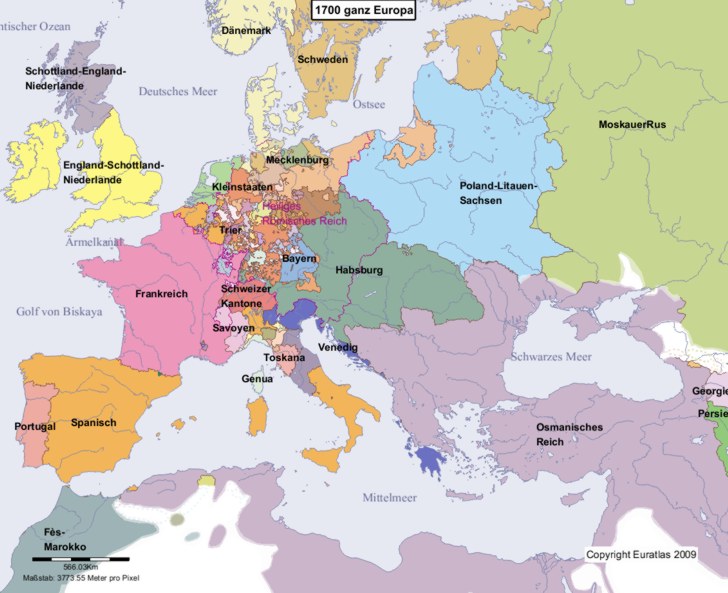 1700 ganz Europa