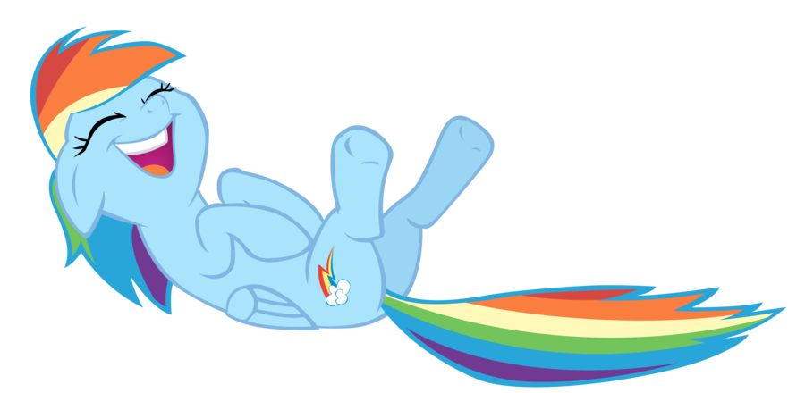 rainbow dash laughing by yanoda-d4t6e11