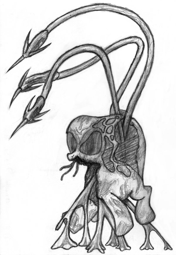 foal lurker necromorph pony   sketch by 