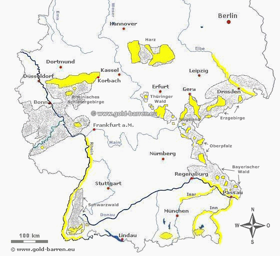 gebiete-karte-goldvorkommen-deutschland