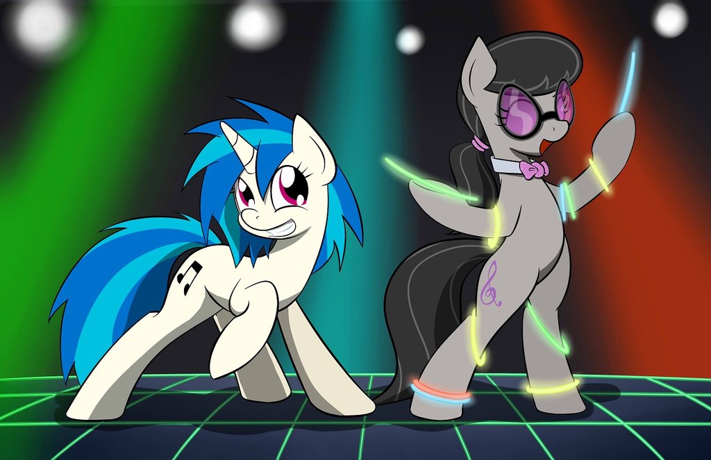 mlp   vinyl and octavia rave by firebran