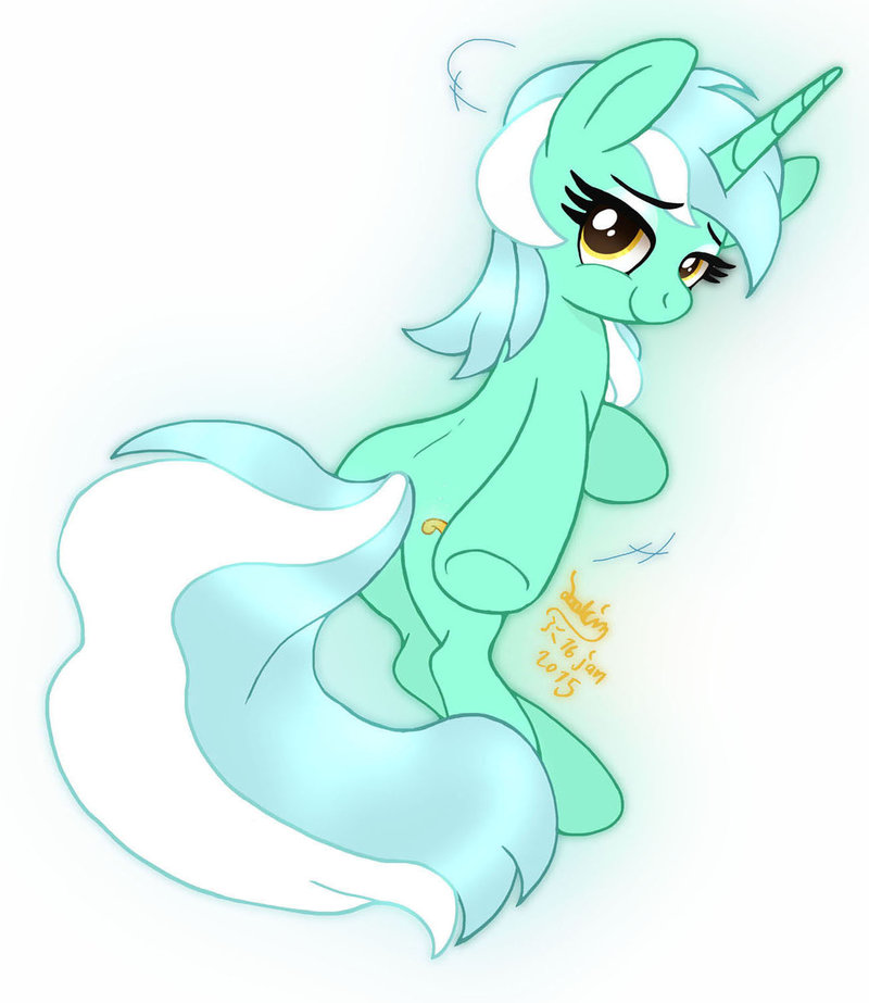 mlp fim   lyra beautiful puffy main by j