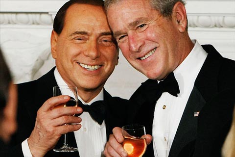 george bush silvio berlusconi01