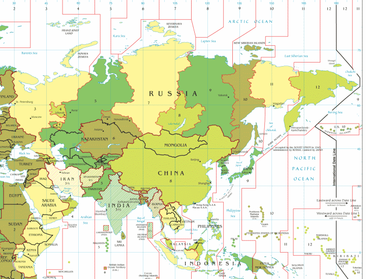 asia time zones