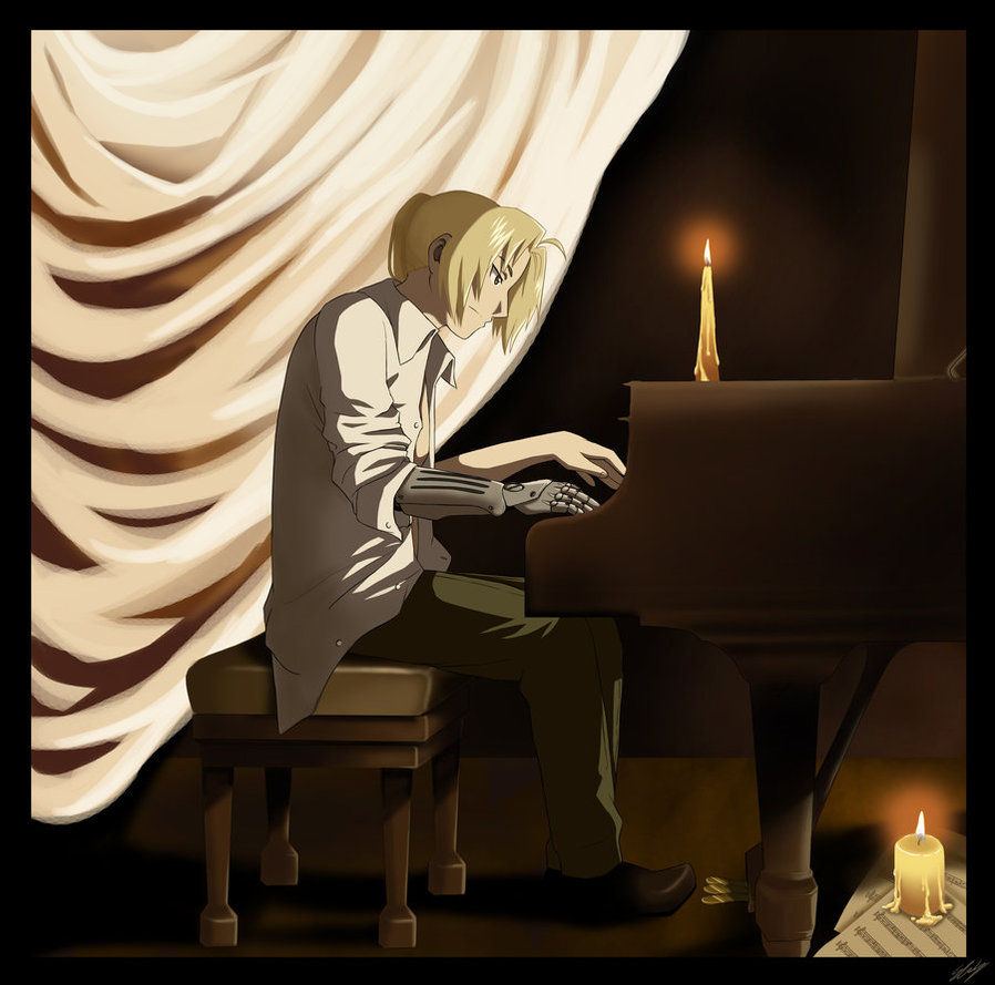 Edward Playing the Piano by beautifuldis