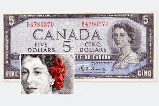 Canada-5-Dollar-Schein-Queen-Teufelsfrat