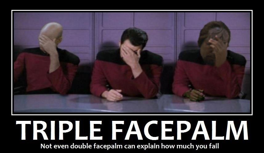 triple facepalm