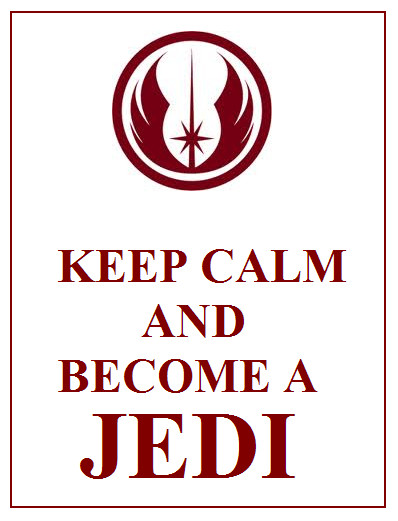 star wars jedi keep calm poster by docto