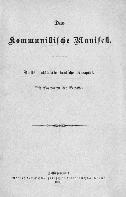 Kommunistisches Manifest 1883