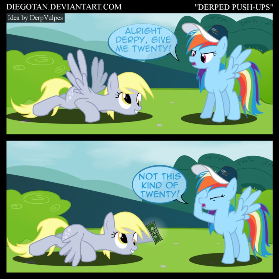 derpy and rainbow dash in     derped pus