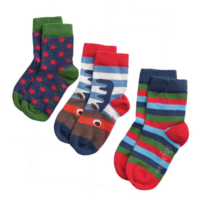 frugi-Kinder-Socken-Moose-3er-Pack