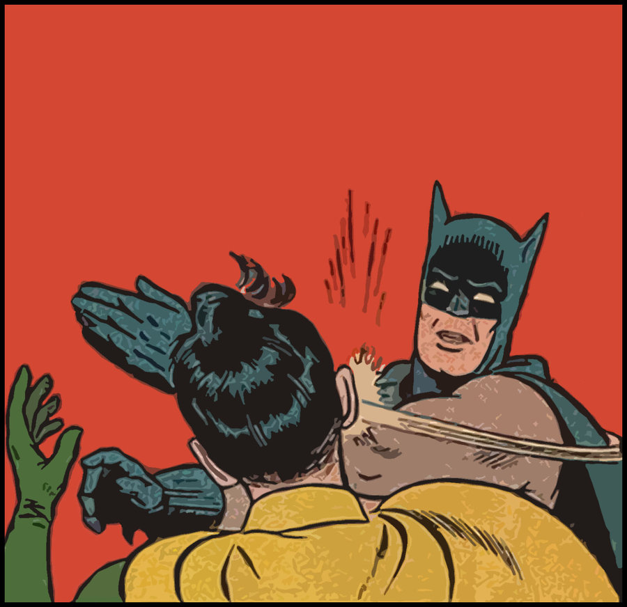 batman slaps robin by lovelyobnoxious-d4