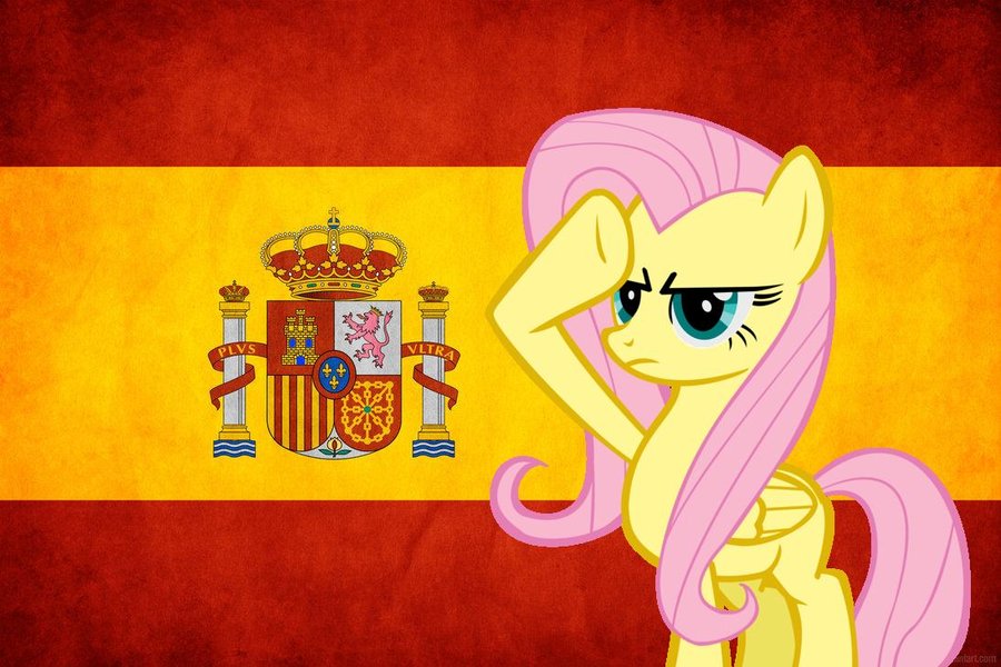 fluttershy salute to spain by pacman552-