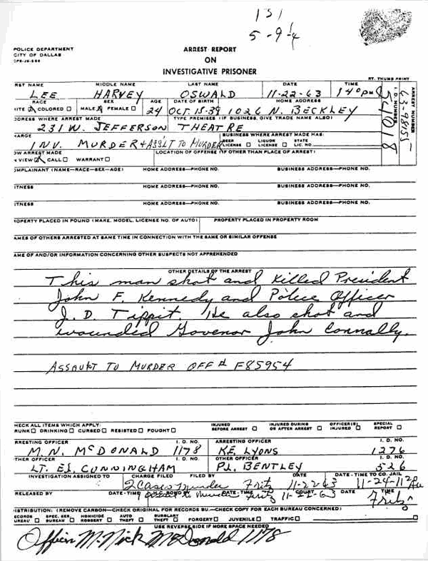 lee-harvey-oswald-police-arrest-report-1