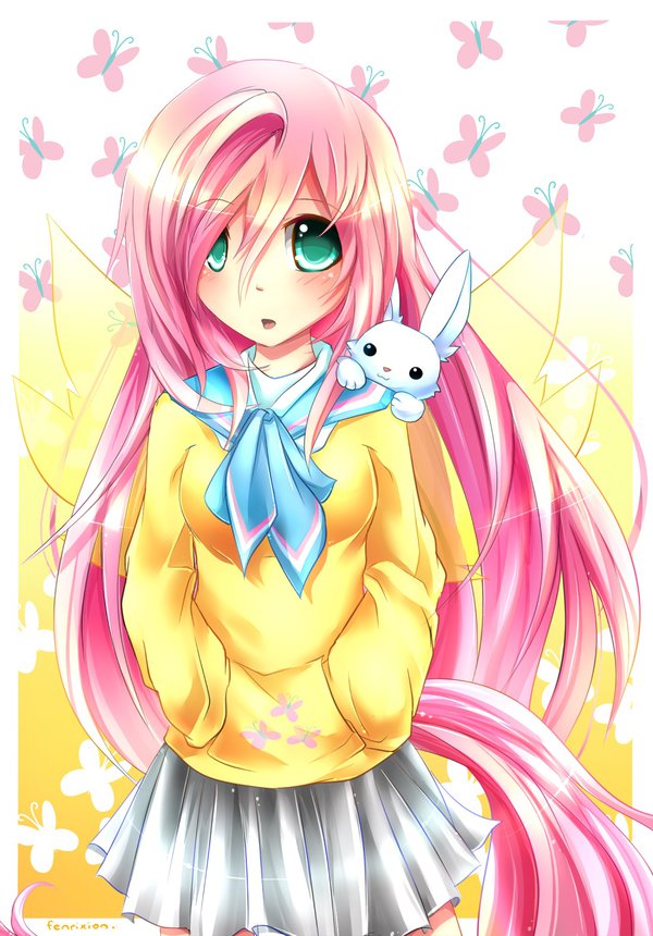 mlp gakusei   fluttershy by fenrixion-d6