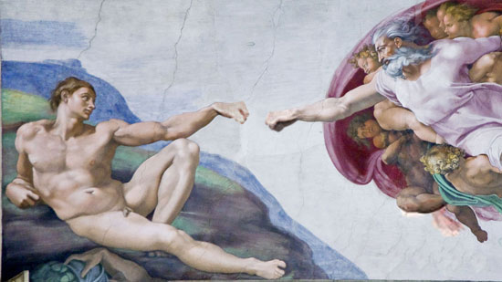 creation of man fist bump