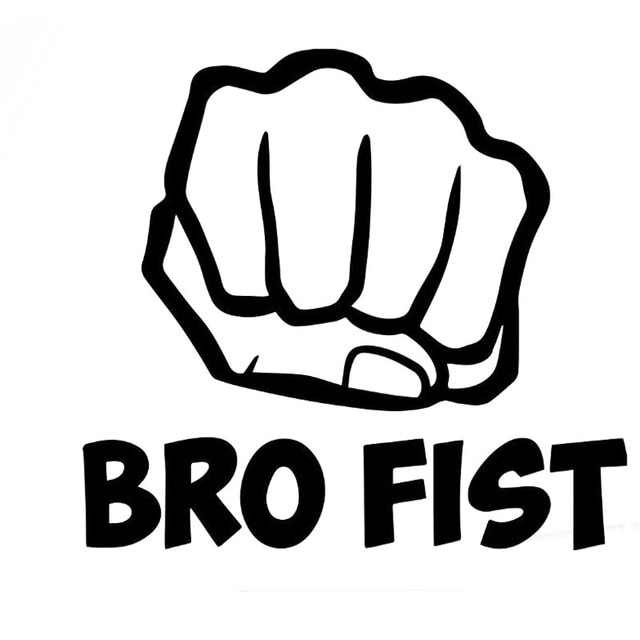 16X14-7CM-BRO-FIST-Funny-Motorcycle-Car-