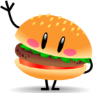 hamburger-waving-hello-smiley-emoticon