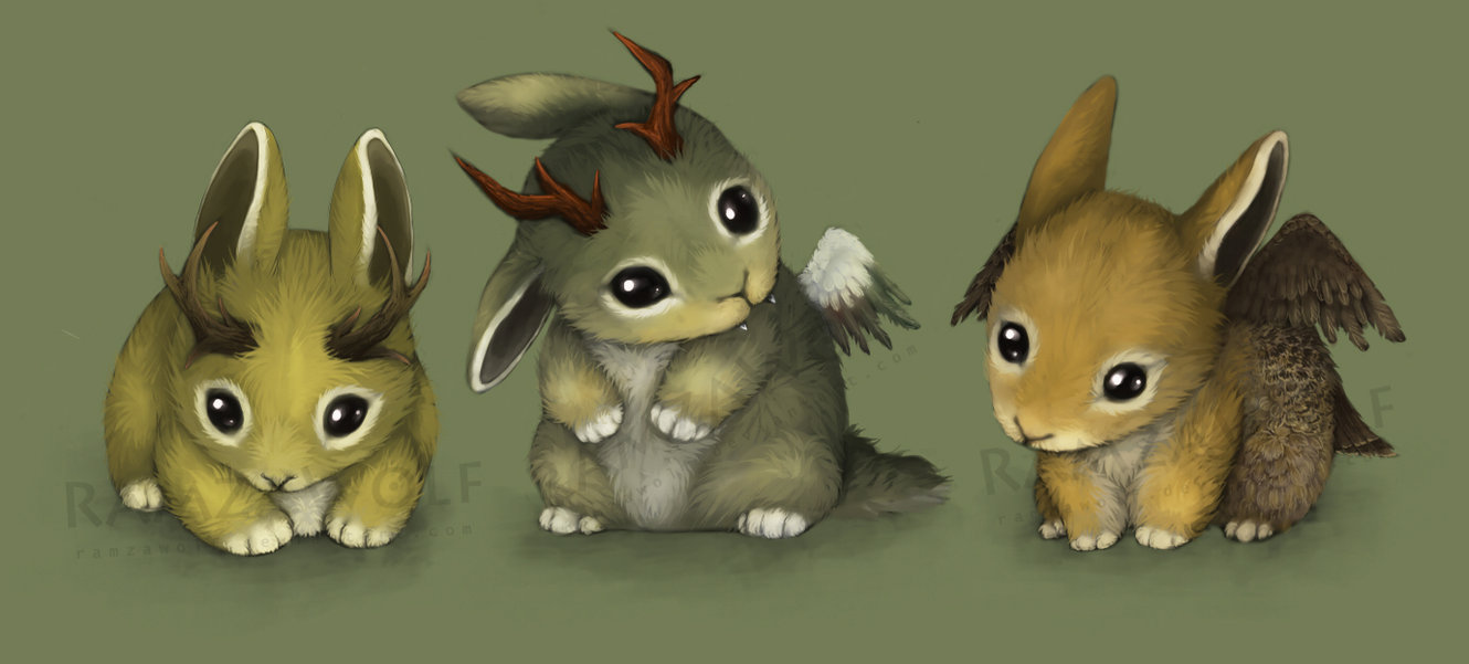 baby mythical bunnies by ramzawolf-d328s