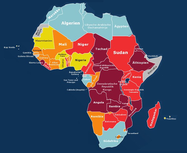 hunger afrika karte