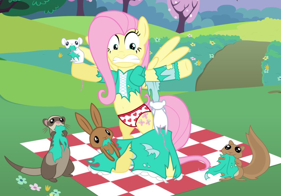 fluttershy  attack of the critters by li