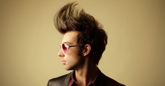 young man stylish hair style frige