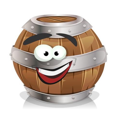 happy-wood-barrel-character-vector