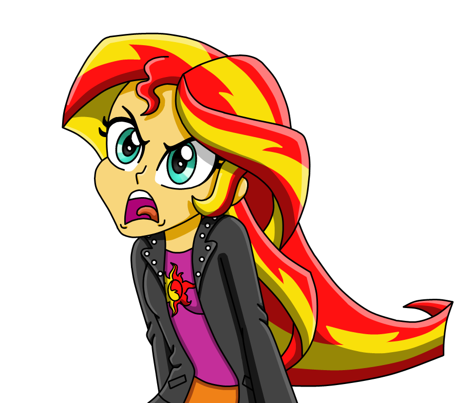 sunset shimmer equestria girl yelling by