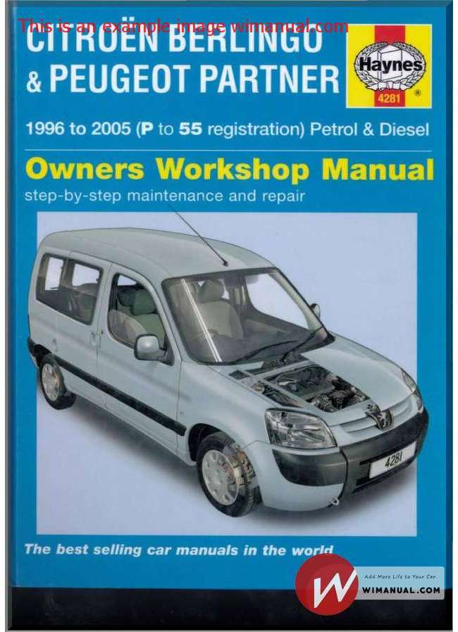 Haynes Manual Repair Citroen Berlingo Pe