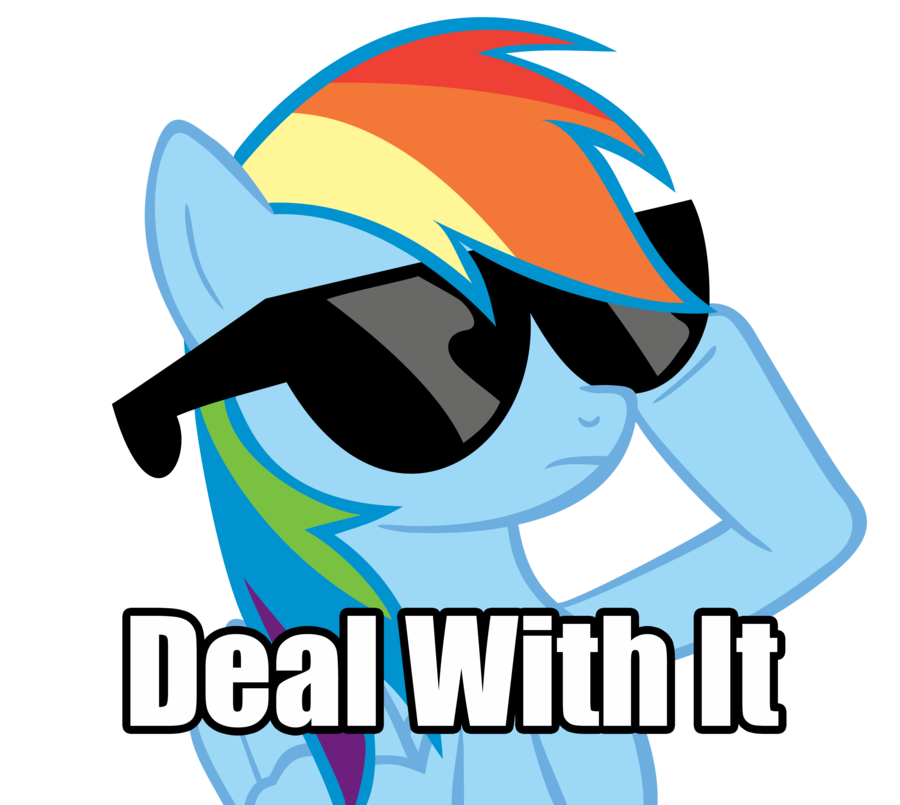 deal with it   rainbow style  by j brony